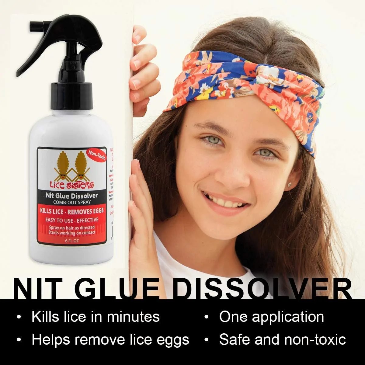 Lice Sisters Lice Treatment Spray Nit Glue Dissolver Spray Features